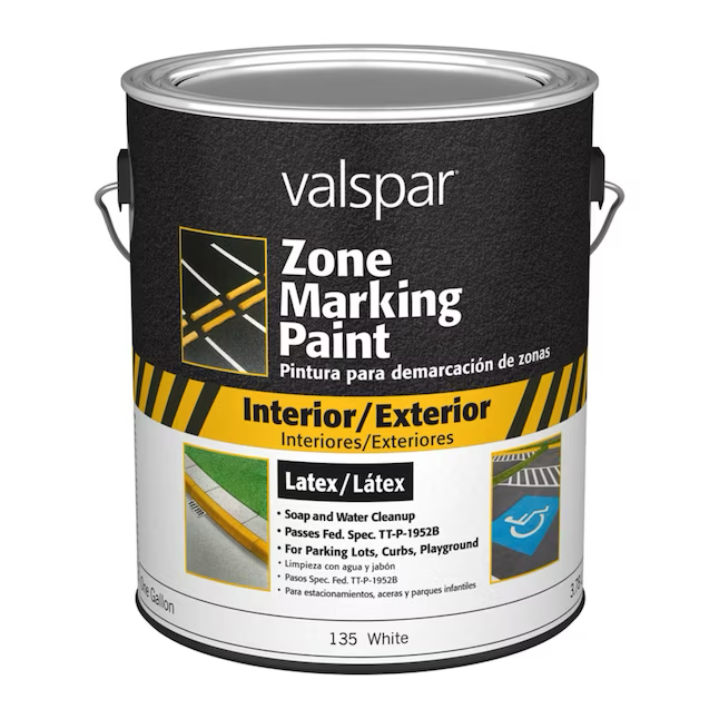 Pintura para marcar látex blanca Valspar Zone (1 galón)
