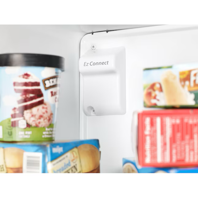 Refrigerador Whirlpool con congelador superior de 20,5 pies cúbicos (acero inoxidable resistente a huellas dactilares)