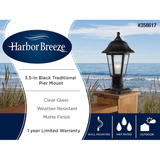Harbor Breeze Soporte de muelle tradicional negro para exteriores de 3,5 pulgadas