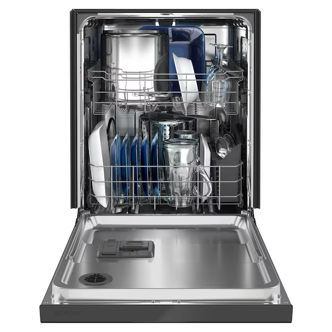 Maytag Front Control 24-in Built-In Dishwasher (Black), 50-dBA
