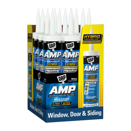 DAP AMP 9-oz White Paintable Advanced Sealant Caulk