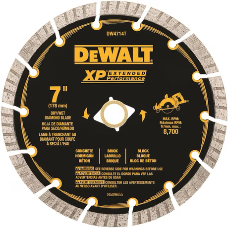 Muela abrasiva de diamante DEWALT XP de 7 pulgadas