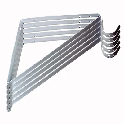 Project Source 12.8-in L x 0.94-in W x 12.8-in D White Shelf Bracket (5-Pack)