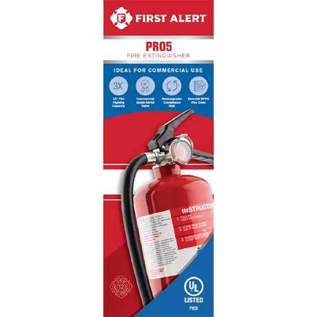 Extintor de incendios comercial/residencial recargable 3-a:40-b:c ​​First Alert