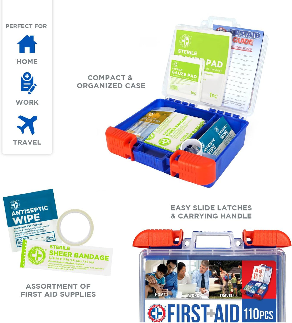 Kit de primeros auxilios Be Smart Get Prepared (110 piezas)