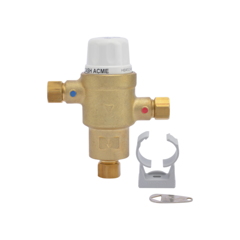 Cash Acme 3/8 in. Compression Thermostatic Mixing Valve (Lead Free)