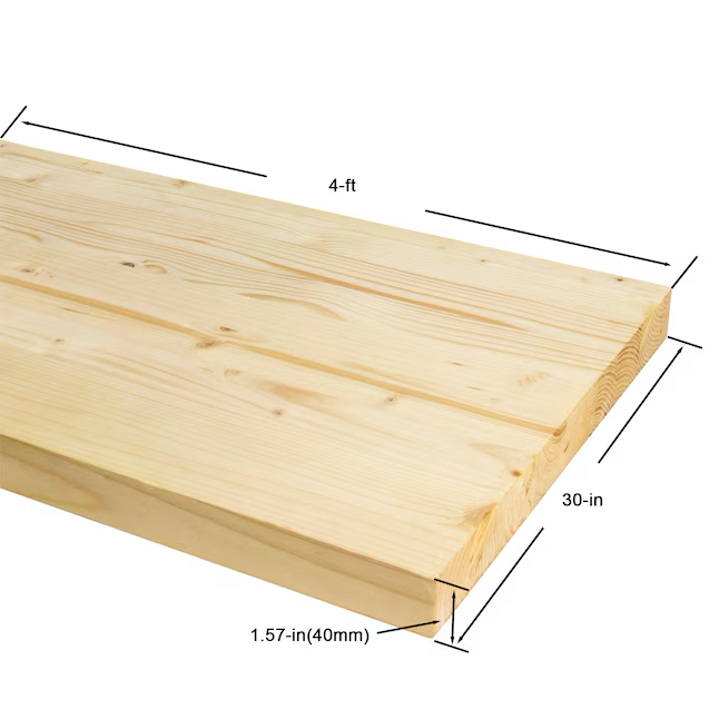 RELIABILT 1-1/2-in x 30-in x 4-ft Euro Spruce Board