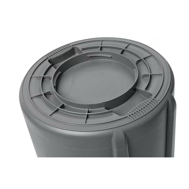 Rubbermaid Commercial Products BRUTE 32-Gallons Gray Plastic Trash Can with Lid