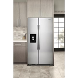 Whirlpool 24.6-cu ft Side-by-Side Refrigerator with Ice Maker, Water and Ice Dispenser (Fingerprint Resistant Stainless Steel)