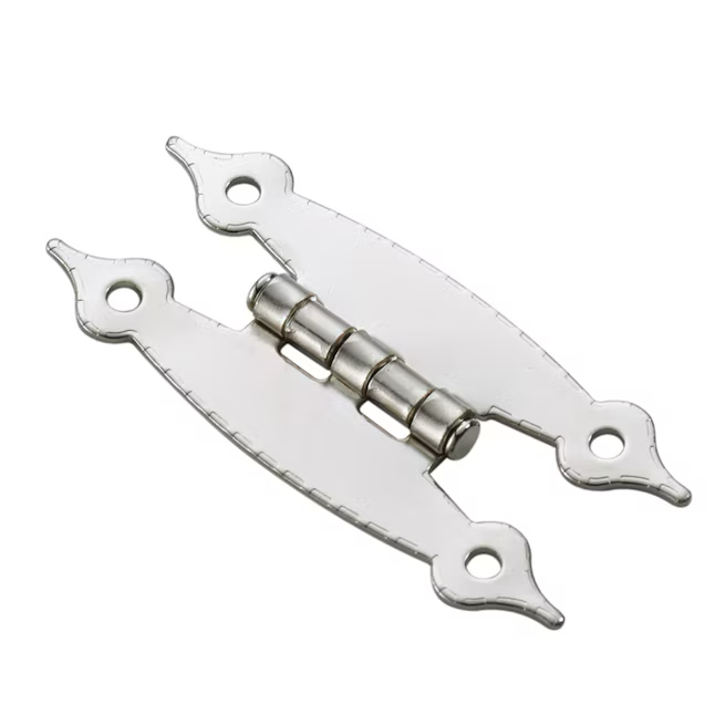 RELIABILT 180-Degree Flush Surface Satin Nickel Cabinet Hinge, 1 Pair (2-Pieces)