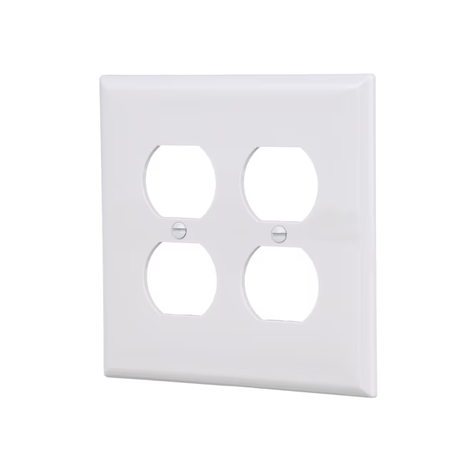 Placa de pared dúplex para interiores de policarbonato blanco mediano de 2 unidades Eaton