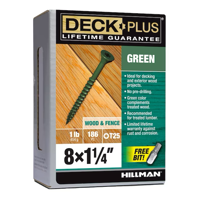 Deck Plus #8 x 1-1/4-in Wood To Wood Deck Screws (186-Per Box)