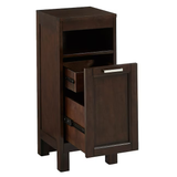 Style Selections Morecott 13-in x 31.75-in x 13.5-in Chocolate Freestanding Soft Close Linen Cabinet