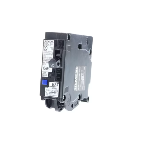 Siemens QAF 20-amp 1-Pole Combination Arc Fault Plug-on Neutral Circuit Breaker