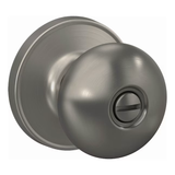 Home Front by Schlage Marwood Satin Nickel Interior Bed/Bath Privacy Door Knob Multi-pack (4-Pack)
