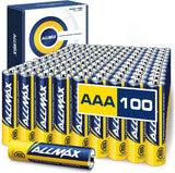 Pilas alcalinas Allmax AAA de máxima potencia (paquete a granel de 100 unidades) 