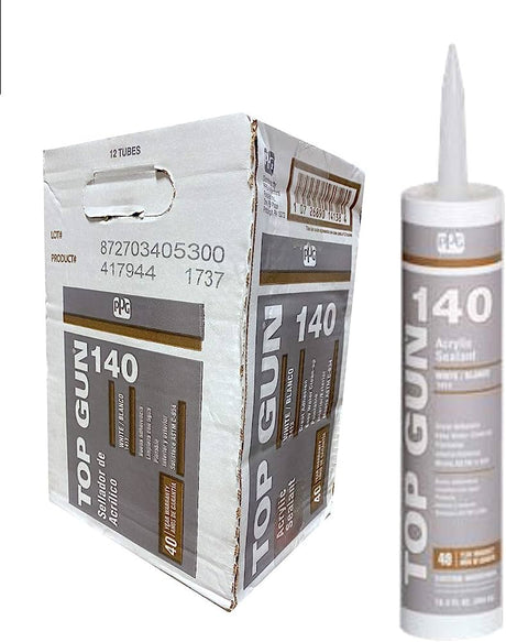 TOP GUN® 140 Interior/Exterior Acrylic Latex Sealant (10.1oz, White)
