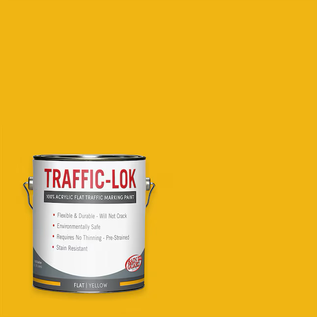 Pintura acrílica para rayas RainguardPro Traffic-Lok amarilla/plana