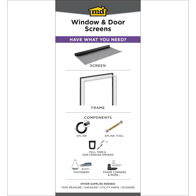 M-D Accessories Kit for Screen Frame