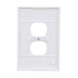 Eaton 1-Gang Jumbo Size White Plastic Indoor Duplex Wall Plate