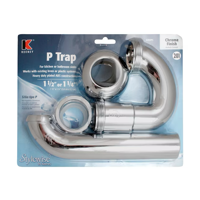 Keeney 1-1/2-in Abs P-trap (Chrome)