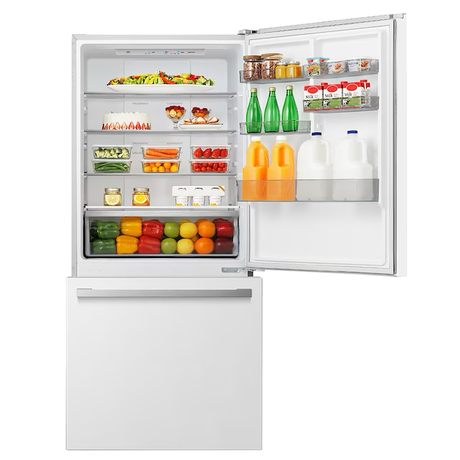 Hisense 17.2-cu ft Counter-depth Bottom-Freezer Refrigerator (White) ENERGY STAR