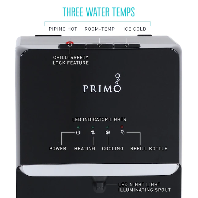 Primo Stainless Steel Bottom-loading Cold and Hot Water Cooler