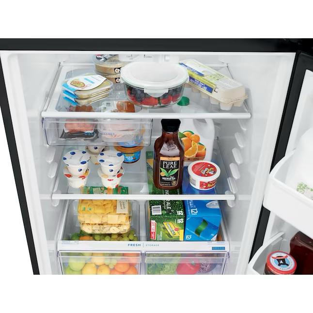 Frigidaire 18.3-cu ft Top-Freezer Glass Shelf Refrigerator (Black)