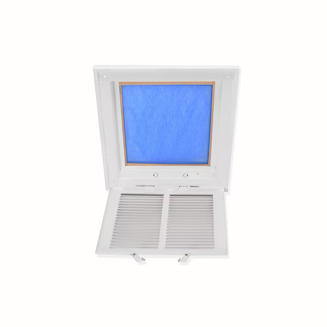 Rejilla de filtro de aire de retorno de techo/pared lateral de acero blanco EZ-FLO de 10 x 10 pulgadas