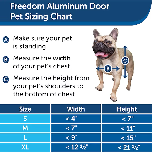 PetSafe Puerta extra grande para perros y gatos de aluminio blanco de 16-1/8 x 27-1/2 pulgadas para puerta de entrada
