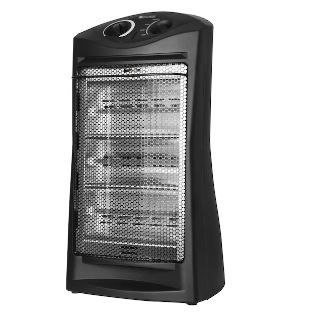 Utilitech Calentador eléctrico para interiores con torre de cuarzo infrarrojo de hasta 1500 vatios con termostato