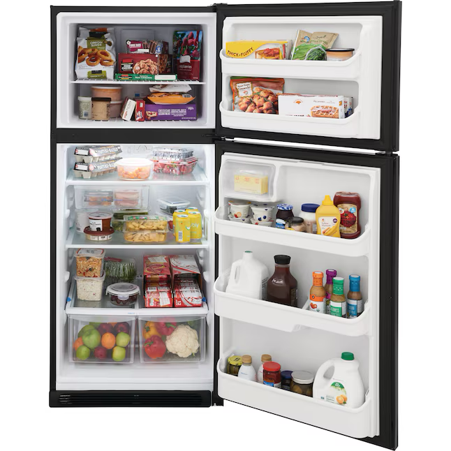 Refrigerador Frigidaire con congelador superior de 20,5 pies cúbicos (negro)