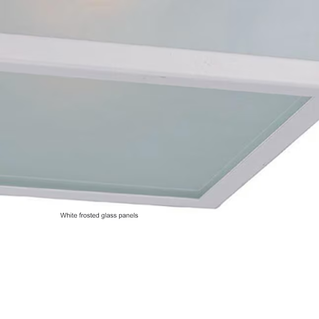 Project Source 2-Light 10.37-in White Indoor/Outdoor Flush Mount Light