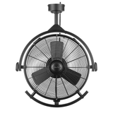 Harbor Breeze Cohort Ventilador de garaje de 18 pulgadas, negro mate, ventilador de techo para interiores y exteriores (3 aspas)