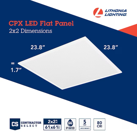 Lithonia Lighting 2 Fuß x 2 Fuß kaltweiße LED-Flächenleuchte