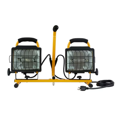 Utilitech 7500-Lumen Halogen Yellow Plug-in Stand Work Light