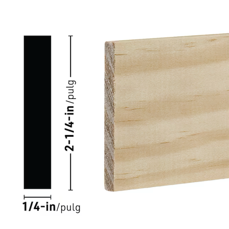 RELIABILT 2-1/4-in x 8-ft Pine Unfinished Lattice Moulding