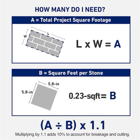 6-in L x 6-in W x 2-in H Square Jaxon Concrete Patio Stone