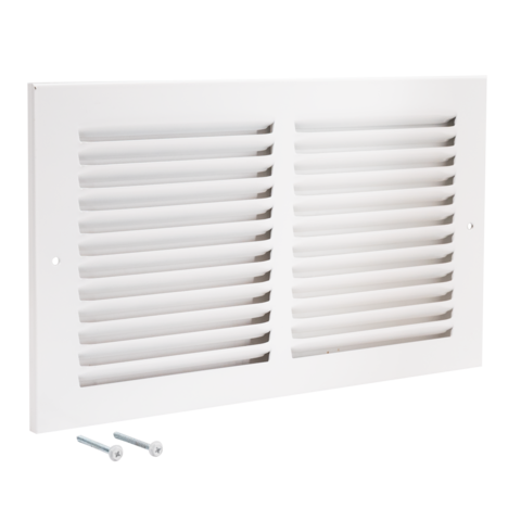EZ-FLO 12 in. x 6 in. (Duct Size) Steel Return Air Grille White
