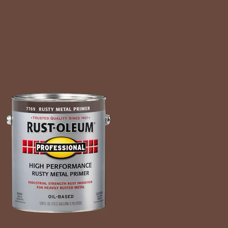 Rust-Oleum Pintura de esmalte industrial a base de aceite para interiores y exteriores de metal oxidado profesional (1 galón)