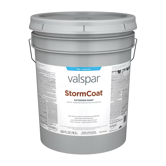 Valspar Pro Storm Coat Flat Pastel Tintable Latex Exterior Paint (5-Gallon)