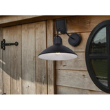 Harbor Breeze Barn Light 1-Light 10.63-in Black Solar Outdoor Wall Light