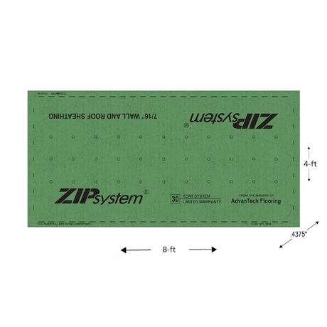ZIP System 7/16-in x 4-ft x 8-ft Osb Sheathing
