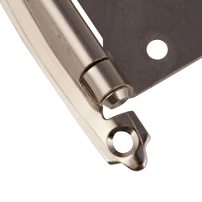 RELIABILT 200-Degree Adjustable Overlay Surface Self-closing Satin Nickel Cabinet Hinge, 5 Pairs (10-Pieces)