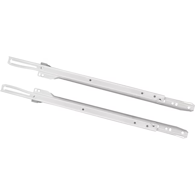 RELIABILT 16-in 3/4 Extension Self-closing Bottom Mount European 50-lb Load Capacity White Drawer Slide 1-Pair (2-Pieces)