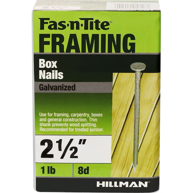 Fas-n-Tite 2-1/2-in Galvanized Smooth Box Nails (135-Per Box)