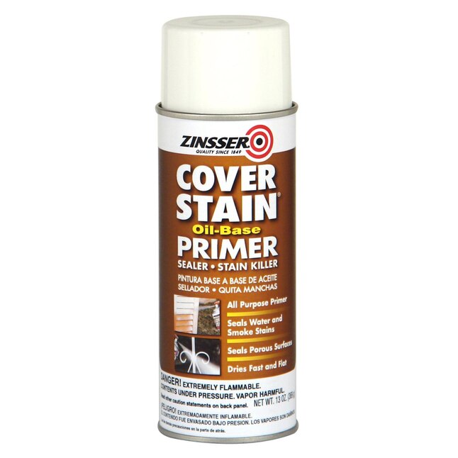 Zinsser Cover Stain Oil-Based Primer Stain Blocker Spray (White, 13 oz)