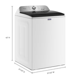 Maytag Pet Pro 4.7-cu ft High Efficiency Agitator Top-Load Washer (White)
