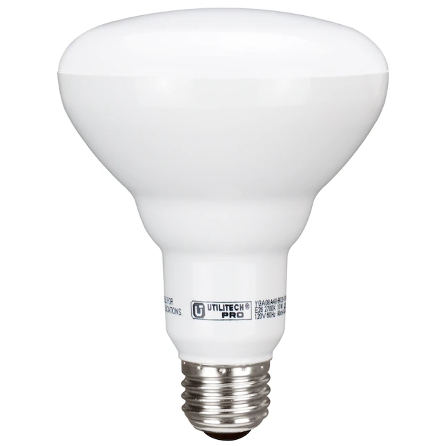 Utilitech Bombilla LED EQ BR30 de 65 vatios, base media, color blanco suave (e-26), (paquete de 6) 