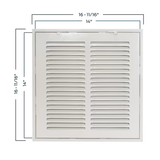 EZ-FLO 14 in. x 14 in. (Duct Size) Steel Return Air Filter Grille White